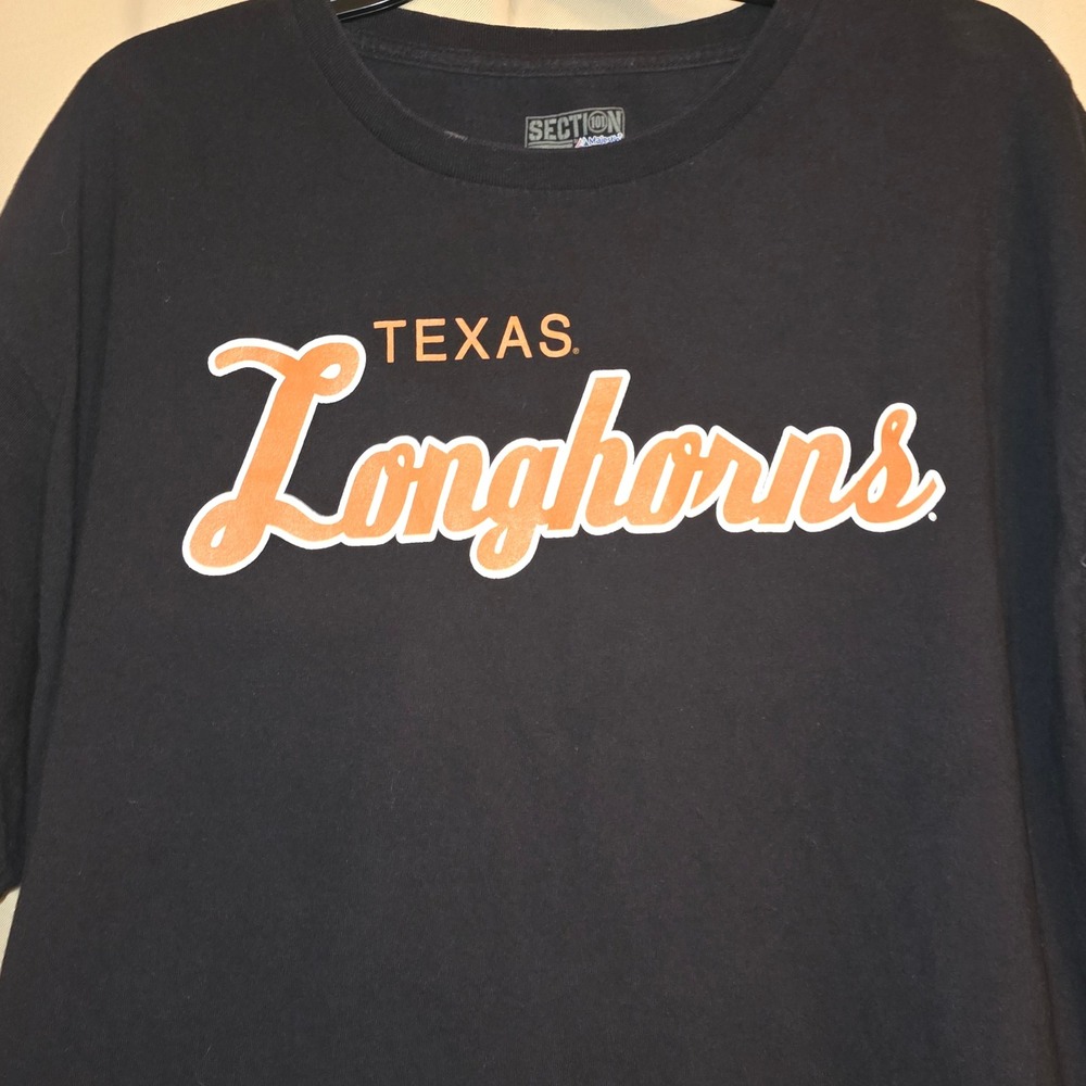 Texas Longhorns‎ Section 10 Majestic Black Graphic T-Shirt XL NCAA Football